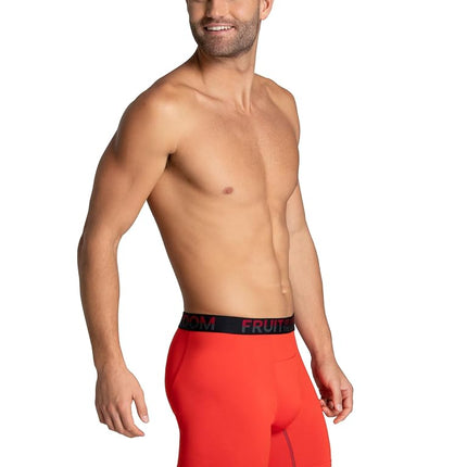 Fruit of the Loom Men's 4-Way Stretch Boxer Briefs | Lightweight & Moisture Wicking Underwear | Long, Regular Leg & Trunk, Regular Leg - Cooling Channels - Colors May Vary, L