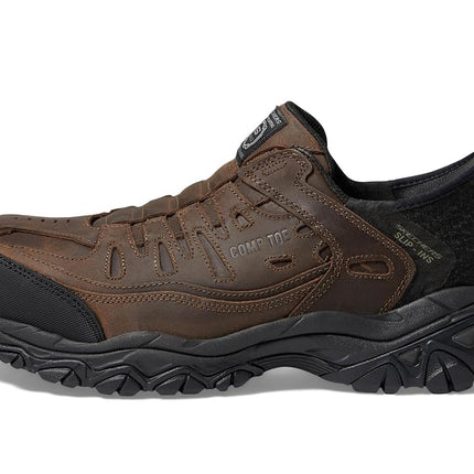 Skechers Men's Holdredge Ryker Hands Free Slip-ins Construction Shoe, Brown, 10.5