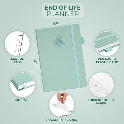 Clever Fox End of Life Planner (Mint Cream, A5 (5.8'' x 8.3'')), (CFELP)