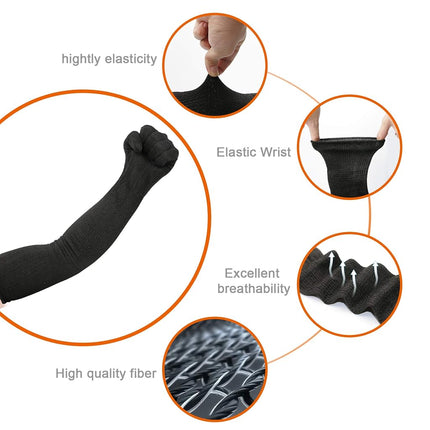 CAWANFLY Protective Kevlar Gloves With Sleeves - Level 5 Protection Heat & Cut Resistant Safety Gloves for Welding, Kitchen, Gardening