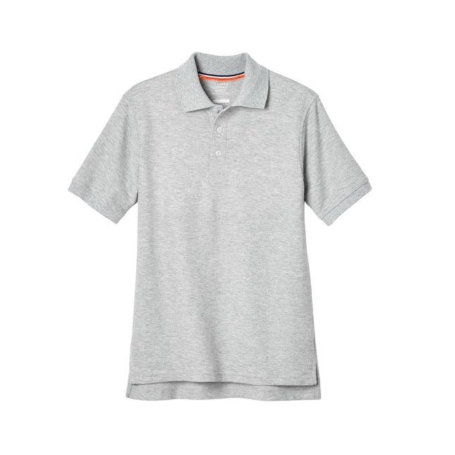 French Toast Boys' Short Sleeve Pique Polo, Grey, 