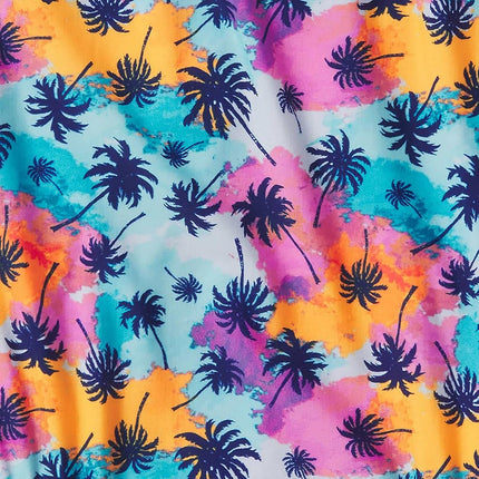 Traje de baño de una pieza Speedo Girls Thin Strap, estampado Multi Palm, M