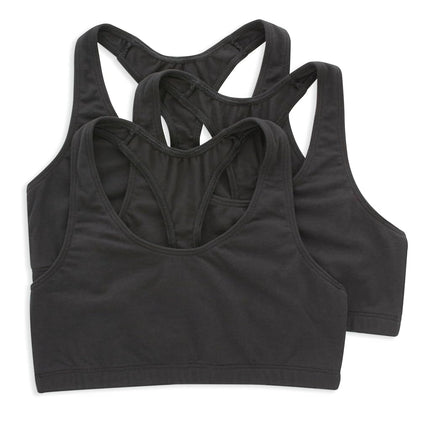 Hanes Women's Racerback Bralette Pack, Low Impact 