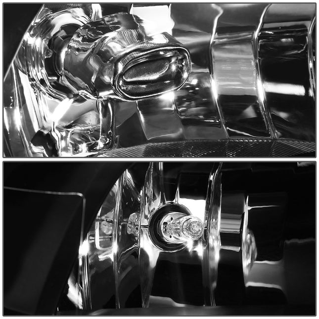 DNA Motoring HL-OH-DR09QUA-BK-AM Black Amber Headlights Compatible with 10-18 Ram 1500-5500,Fit Dual or Quad Headlight Models