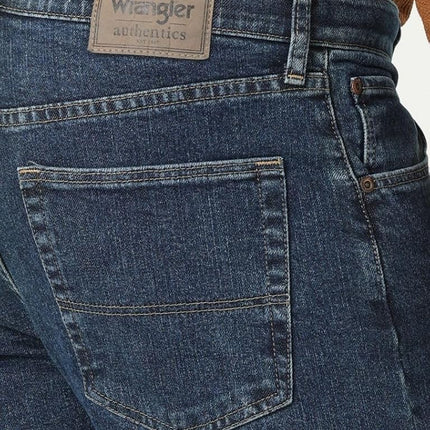 Wrangler Authentics Men's Regular Fit Comfort Flex Waist Jean, Leon, 40W x 29L Blue