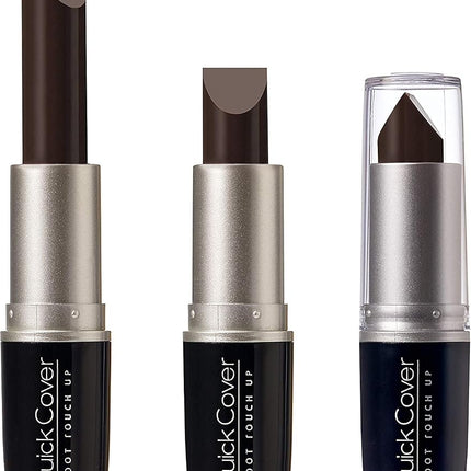 Red by Kiss Quick Cover Root Touch Up Stick, Water-Resistant Temporary Gray Hair Concealer With Brush For Roots And Beard, Long-Lasting Coverage, Easy Application (2 Pack, Dark Brown)
