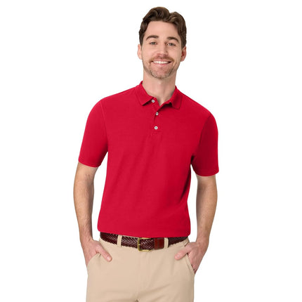 Hanes Men's FreshIQ X-Temp, Moisture-Wicking Performance Polo Shirt T, Deep Red, Large
