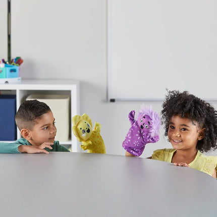 Learning Resources Feelings Family Hand Puppets Set, Hand Puppets for Kids, Learn About Feelings, 5 Emotions Hand Puppets Happy, Sad, Surprised, Angry and Scared