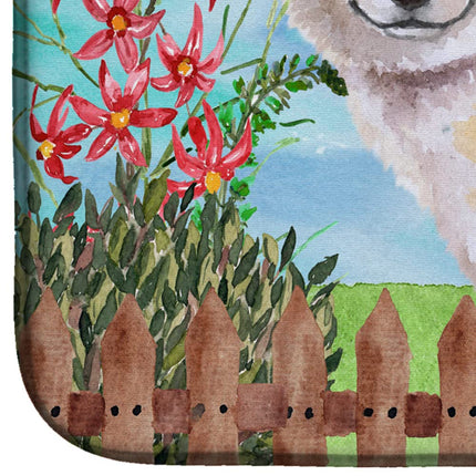 Tapete escurreplatos de primavera Caroline's Treasures CK1240DDM Shiba Inu, 14 x 21", multicolor