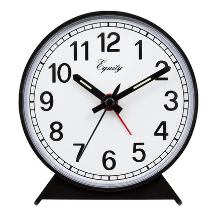 Equity 14075 Black Analog Wind-Up Alarm Clock