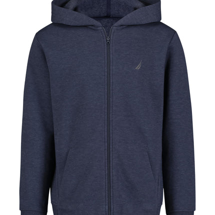 Nautica Boys Zip Up Hoodie Sweatshirt, Signature L