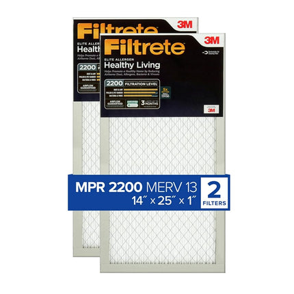 Filtrete 14x25x1 Furnace Air Filter MPR 2200 MERV 