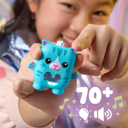 NANO-MALS Pawtricia The Blue Kitty, Electronic Pet Cat, 70+ Responses, Interactive Fidget Toys for Girls & Boys Ages 5+