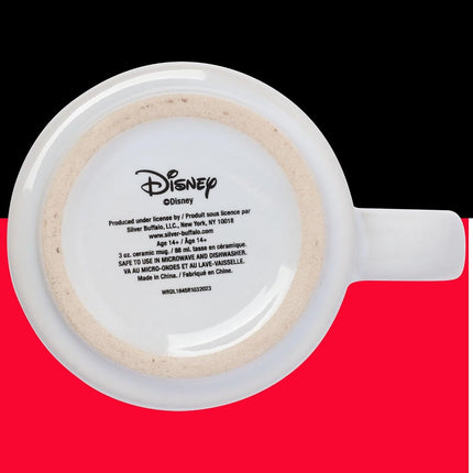 Silver Buffalo Disney Mickey Mouse Vintage Sketches Art 4pc Stackable Ceramic Espresso Small Cup Set, 3 Ounces