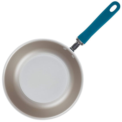 Rachael Ray Create Delicious Poêle à sauter/multifonction antiadhésive avec couvercle, 2,8 litres – Bleu sarcelle scintillant, Bleu sarcelle scintillant