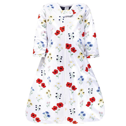Saco de dormir Hudson Baby unisex de manga larga de felpa de piel sintética, manta portátil, diseño de flor silvestre, de 6 a 12 meses