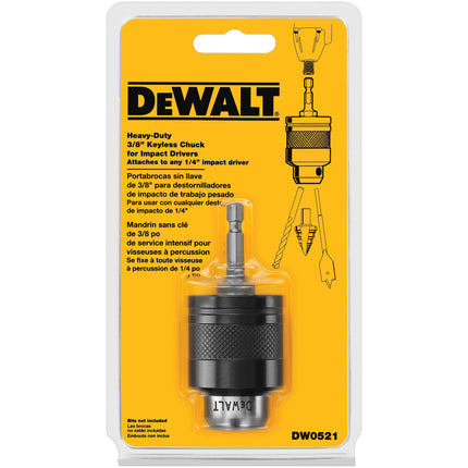 Mandril para taladro DEWALT para atornillador de impacto, conexión rápida (DW0521)