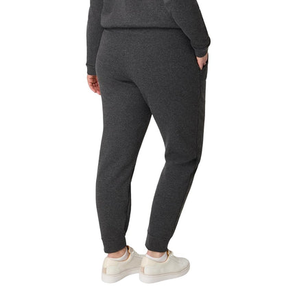 Hanes Women's EcoSmart Joggers, Midweight Cotton-Blend Fleece Sweatpants, Slate Heather, XXL