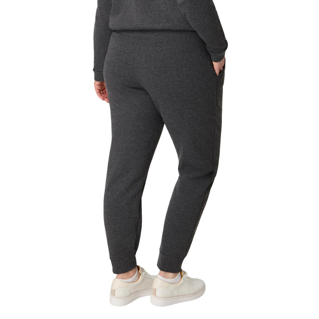 Hanes Women's EcoSmart Joggers, Midweight Cotton-Blend Fleece Sweatpants, Slate Heather, XXL