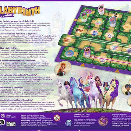 Ravensburger Unicorn Academy Labyrinth Junior The Moving Maze Game Family Strategy Board Game for Kids & Adults Age 4 Years Up - 2 to 4 Players