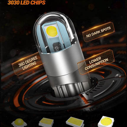 SEALIGHT 194 LED Bulb 6000K White, License Plate Light, Dome Light, T10 168 2825 W5W 3030 Bright Chips Wedge for Replacement Light Bulb, Map Trunk Door Courtesy Dash LED Light Bulb,Pack of 10
