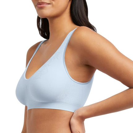 Bali Women's Comfort Revolution Wireless Bra, Full-Coverage Wirefree T-Shirt Bra, DF3484, Blue Flight Aztec, XL
