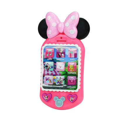 Minnie Bow-Tique Why Hello Pretend Play Cell Phone, Lights and Sounds, Toy for Fans, Girls, Kids Ages 3 and Up