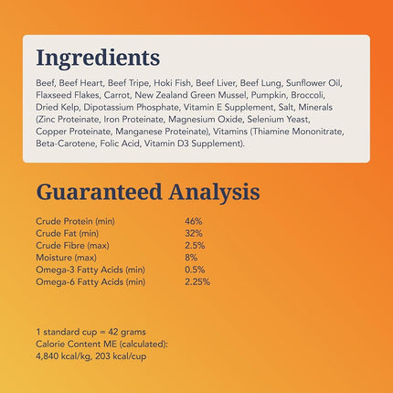 K9 Natural Hoki & Beef Freeze-Dried Dog Food, Grain-Free, 500g