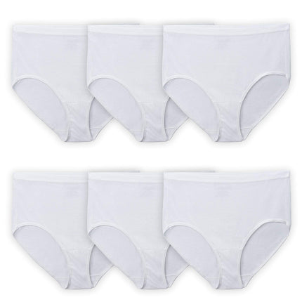 Fruit of the Loom Women's Fit White Cotton Briefs,