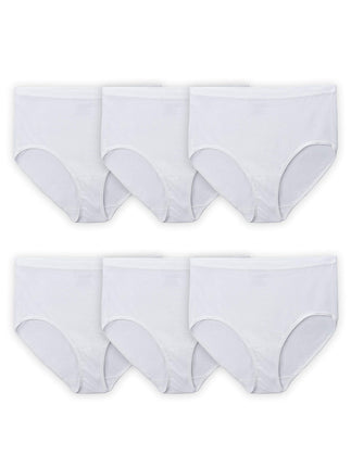 Fruit of the Loom Women's Fit White Cotton Briefs,
