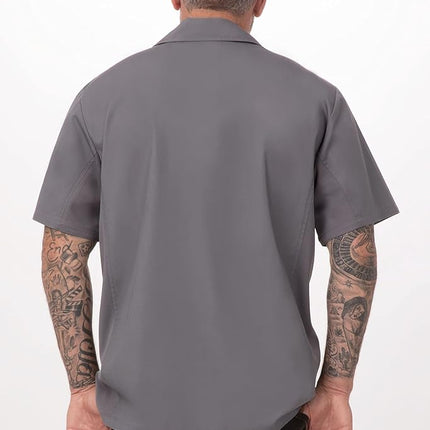 Colour by Chef Works B179-XL Cool Vent Chefs Shirt, X-Large, Grey