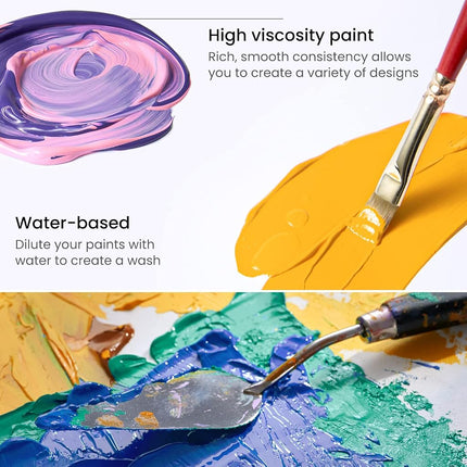 Arteza Acrylic Paint, A405 Violet, 33.8 fl oz, 1000ml Jar, Opaque, Quick-Drying, Acrylic Paints for Painting on Canvas, Paper, and Wood