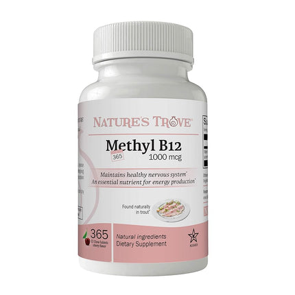 Vitamin B12 Methylcobalamin 1000 mcg, 365 Count, B