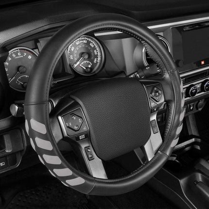 Cubierta de Volante de Camión de Cuero Sintético Negro UltraSport de Cató, Tamaño Grande de 16 Pulgadas, Duradera y Cómoda con Agarre Avanzado, Cubierta de Volante para Camión, Auto, Camioneta, SUV