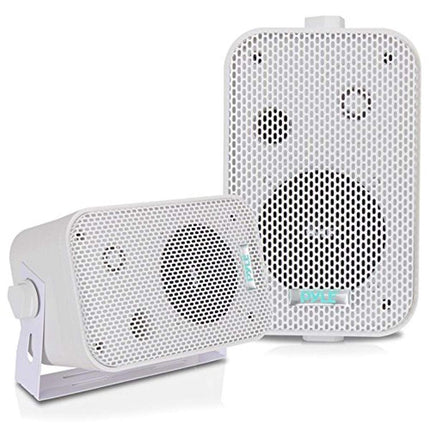 Pyle 2Pc Outdoor Weatherproof Speaker System - 3.5