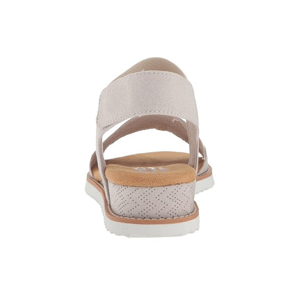 Skechers Women's BOBS Desert Kiss Ankle Strap Sandals, Off-White, 7 UK