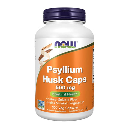 NOW Psyllium Husk 500 mg,500 Capsules