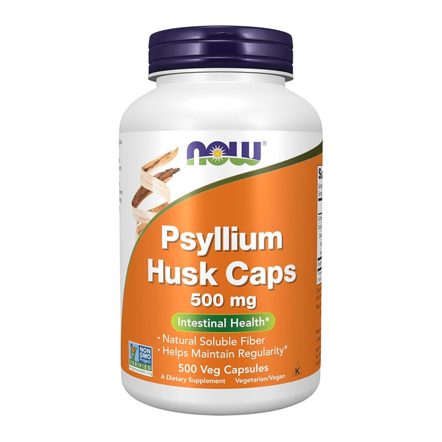 NOW Psyllium Husk 500 mg,500 Capsules