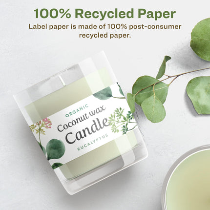 Avery EcoFriendly Matte White Recycled Rectangle Labels, 2" x 3.75", Print-to-The-Edge, Matte White Labels, Permanent Adhesive, Laser/Inkjet Printable, 400 Total