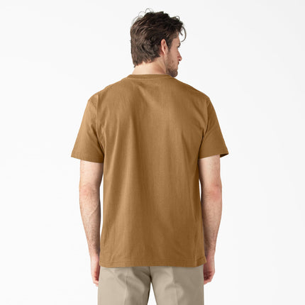 Camiseta de manga corta de cuello redondo de Dickies para hombre, resistente, color marrón pato, talla grande