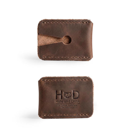 Hide & Drink Leather Double Edge Safety Razor Head Protective Sheath/Shaving Travel Cover Handmade Bourbon Brown