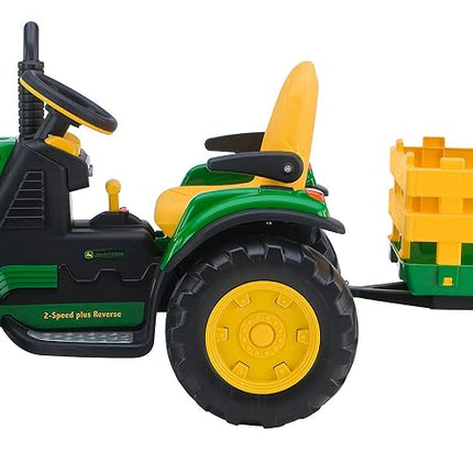 Peg Perego John Deere Ground Force Tractor With Trailer, Kids Ride-On Tractor, Boys, 3-7 Years