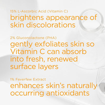 NEOSTRATA 15% Vitamin C Face Serum, PHA + Green Tea Brightening Serum, 0.5 fl. oz.