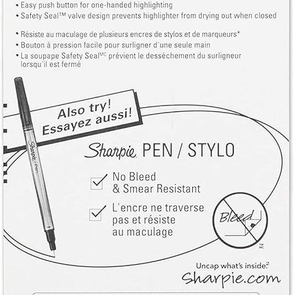 Sharpie Accent Retractable Highlighter, Chisel Tip, Fluorescent Yellow, 5-Count