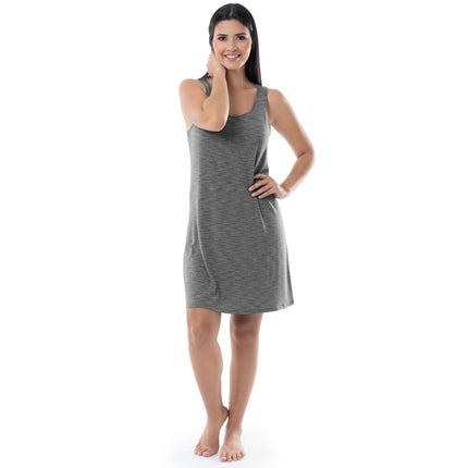 Chemise de nuit respirante Fruit of the Loom pour femme, gris chiné, 3TG