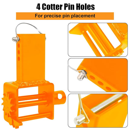 Trailer Stake Pocket Winch, Pack of 2 Heavy Duty Stake Pocket Winch 16200 Lbs Capacity and 5400 Lbs Load Limit for Flatbed Trailer Trucks Winches, Orange