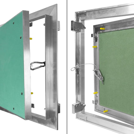 Repa Market 12 x 12 Inch Access Panel for Drywall with Aluminum Frame/Wall Hole Cover/Access Door Panel with Click Function – Heavy-Duty Service Hatch for Plumbing, Electrical, HVAC Access Door