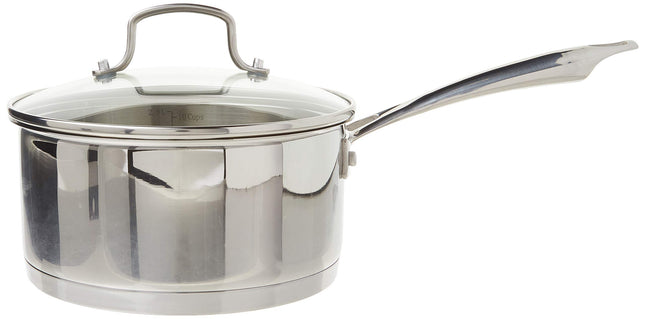 Cacerola profesional de acero inoxidable Cuisinart con tapa, 3 cuartos, acero inoxidable