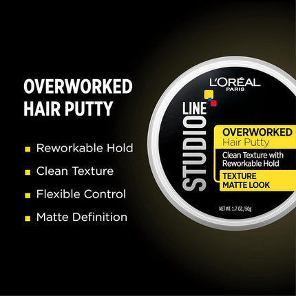 L'oreal LOreal Studio Line Overworked Hair Putty, 1.7 oz
