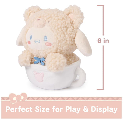 GUND Sanrio Official Hello Kitty and Friends Cinnamoroll Caf� Latte Teddy Bear Plush, Collectible Plush Toy, Stuffed Animal for Ages 1 and Up, 6�